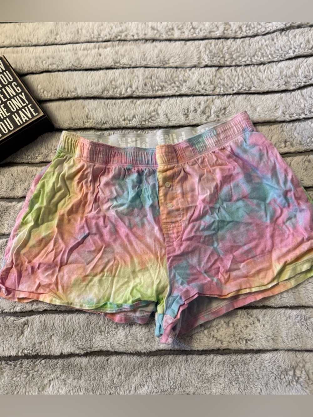 PINK Victoria's Secret Pastel Tie-Dye Sleep Tee